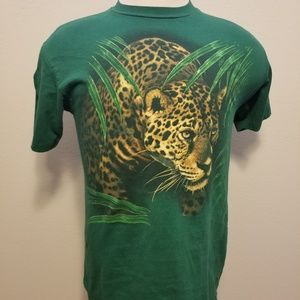 Vintage 90's Hanes Beefy-T Cheetah T-shirt Size Me